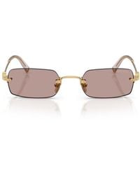 Miu Miu - Eyewear Rectangular Frame Sunglasses - Lyst