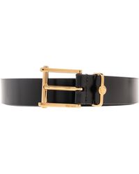Versace - Logo-Engraved Buckle Belt - Lyst
