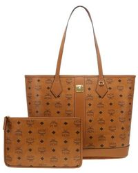 MCM - Logo-Pattern Tote Bag - Lyst