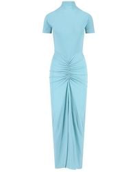 Alaïa - Alaïa Gathered Soft Jersey Maxi Dress - Lyst