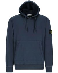 Stone Island - Logo Patch Drawstring Hoodie - Lyst
