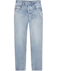 Saint Laurent - 90's High-Rise Cropped Slim Jeans - Lyst