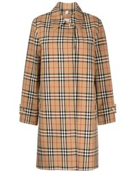 Burberry - Check Motif Raincoat - Lyst