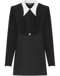 Versace - Mini Dress With Collar - Lyst