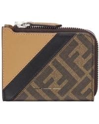 Fendi - Monogram-Print Leather Wallet - Lyst