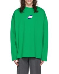 we11done - Logo-Print Long-Sleeved T-Shirt - Lyst