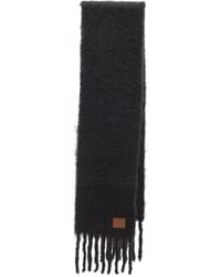 Loewe - Logo Patch Fringed Scarf - Lyst