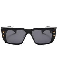 Balmain - Eyewear Rectangular Frame Sunglasses - Lyst