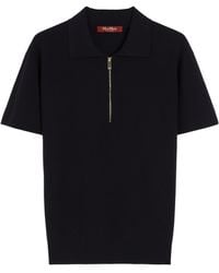 Max Mara - Studio Teti Zip Detailed Short-Sleeved Polo Shirt - Lyst