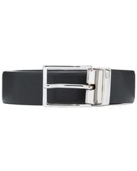 Emporio Armani - Logo Engraved Buckle Belt - Lyst