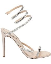 Rene Caovilla - 105Mm Cleo Spark Heeled Sandals - Lyst