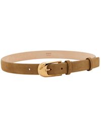KHAITE - Dome Suede Belt - Lyst