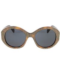 Celine - Rhinestone-Embellished Round-Frame Sunglasses - Lyst