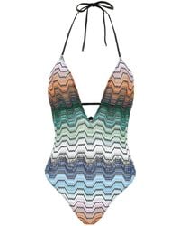 Missoni - Chevron-Pattern Swimsuit - Lyst