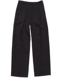 Acne Studios - Mid-Waist Wide Leg Tailored Trousers - Lyst