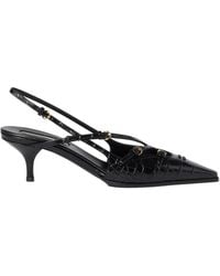 Miu Miu - Croco-Print Slingback Pumps - Lyst
