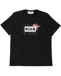 MSGM - Logo Short-Sleeved T-Shirt - Lyst