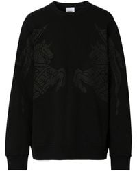 Burberry - Crew Neck Long-Sleeve Sweatshirt - Lyst