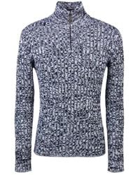 Tod's - Half-Zip Textured Wool Sweater - Lyst