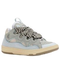 Lanvin - Round-Toe Lace-Up Sneakers - Lyst