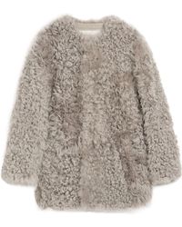 Ami Paris - Shearling Short Coat - Lyst