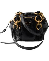 Prada - Dangle Leather Top-Handle Mini-Bag - Lyst