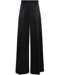 Jil Sander - Pleated Satin Trousers - Lyst