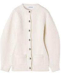 Lanvin - Balloon Sleeved Cardigan - Lyst