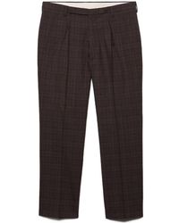 Prada - Pleated Checked Trousers - Lyst