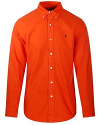 Ralph Lauren - Polo Logo Embroidered Buttoned Shirt - Lyst