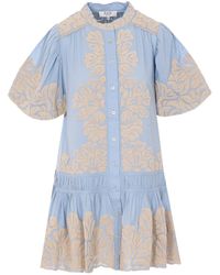 Sea - Alexandra Embroidered Mini Dress - Lyst