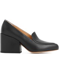 Gabriela Hearst - Block-Heel Pointed-Toe Leather Pumps - Lyst