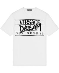 Versace - Logo-Print Short-Sleeved T-Shirt - Lyst