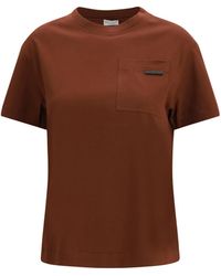 Brunello Cucinelli - Cotton T-Shirt - Lyst
