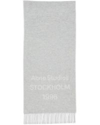 Acne Studios - Logo Jacquard Fringed Scarf - Lyst
