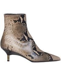 KHAITE - Pointed-Toe Embossed Boots - Lyst