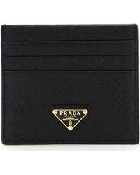 Prada - Logo Plaque Card Holder - Lyst