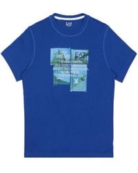 EA7 - Logo Printed T-Shirt - Lyst