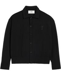 Ami Paris - Long-Sleeved Button-Up Cardigan - Lyst