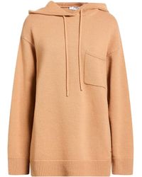 Max Mara - Solid Color Knit Hoodie - Lyst