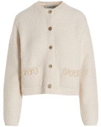 Lanvin - Embellished Button-Up Cardigan - Lyst