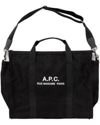 A.P.C. - Logo Printed Tote Bag - Lyst