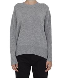 Allude - Drop-Shoulder Ribbed Cashmere Jumper - Lyst