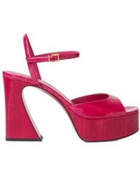 Fendi - Arco Fuchsia Hagfish High-Heeled Sandals - Lyst
