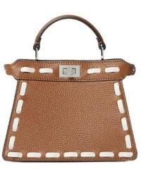 Fendi - Peekaboo Iseeu Whipstitch Leather Small Shoulder Bag - Lyst