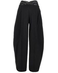 ANDAMANE - Striped Casual Trousers - Lyst