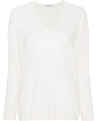 Max Mara - Freccia V-Neck Long-Sleeved Jumper - Lyst