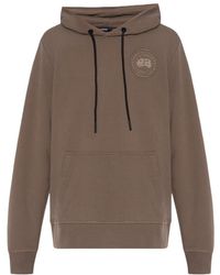 Canada Goose - Logo-Embroidered Cotton Hoodie - Lyst