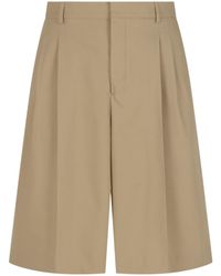 Ami Paris - Wide Leg Pleated Shorts - Lyst
