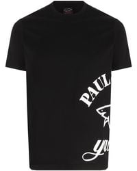 Paul & Shark - T-Shirt With Round Neck And Short Sleeves - Lyst